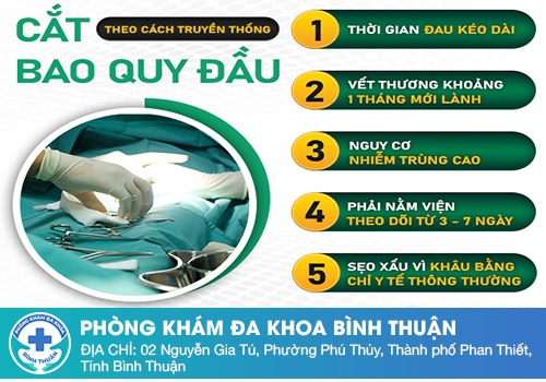 Phương pháp cắt bao quy đầu truyền thống