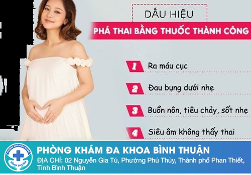 Các dấu hiệu sau khi phá thai bằng thuốc thành công