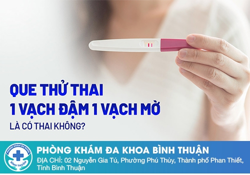 Que thử thai vạch đậm vạch mờ có thai không?