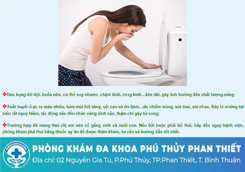 Các biến chứng khi phá thai không đảm bảo an toàn