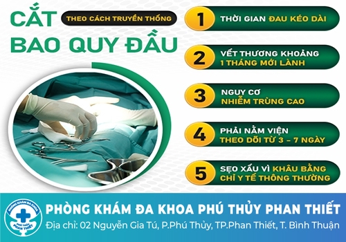 Phương pháp cắt bao quy đầu truyền thống